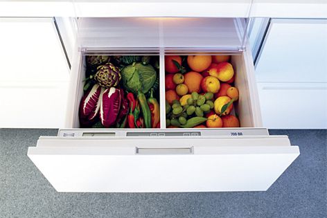 Integrated fridge drawers by Sub-Zero