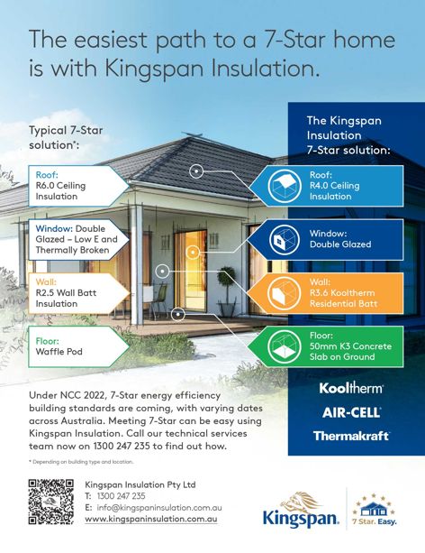 The easiest path to a 7-Star home is with Kingspan Insulation