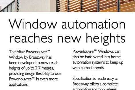 Window automation reaches new heights