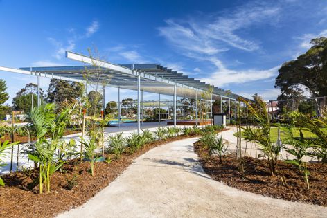 Stoddart designed, manufactured and installed several bespoke structures and elements for the Sunvale Community Park in Sunshine, Victoria.