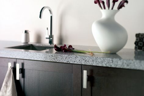 The CaesarStone range expands with two new colours that use 42% recycled content.