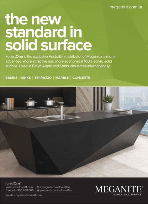 Meganite solid surfaces from ForestOne