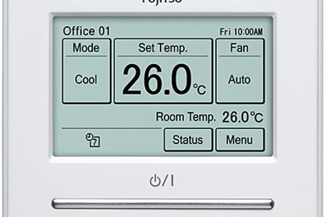 Up to 16 indoor units can be managed from the new LCD touch-panel wired remote control.