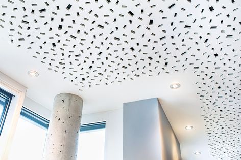  Stratopanel perforated plasterboard by Knauf is now available with a stylish rectangular perforation.