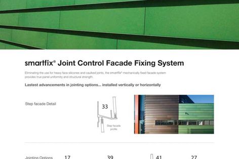 SmartFix joint control facade fixing system