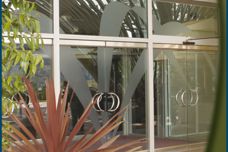 All-glass entrance systems