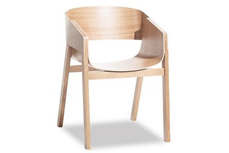 Designed by Alex Gufler, the Merano dining chair is available with or without a seat pad.