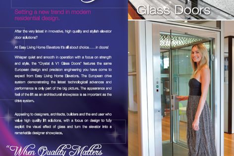 Easy Living Home Elevators glass doors