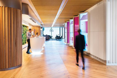 PwC Client Experience Floors, Sydney, featuring Havwoods HW961 Oak Amendo engineered timber flooring. Designer: Futurespace. Developer: Buildcorp. Photographer: Nicole England.