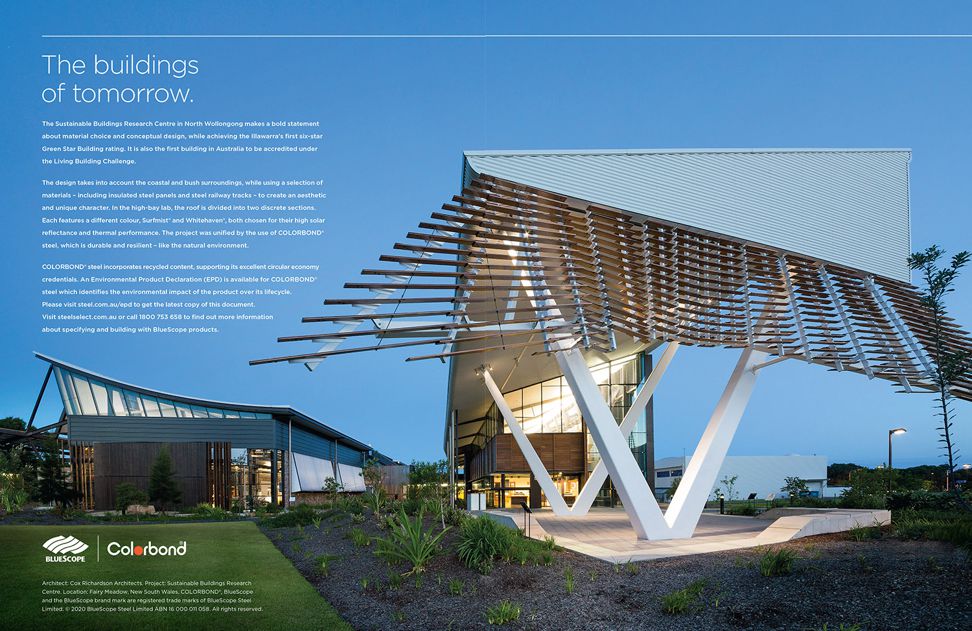Architect: Cox Richardson Architects. Project: Sustainable Buildings Research 
Centre. Location: Fairy Meadow, New South Wales.