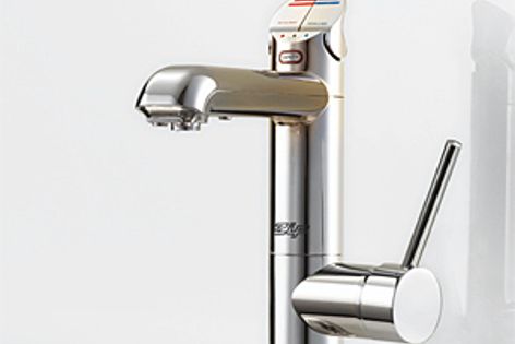 The All In One &ndash; the added convenience of a mixer tap function for hot, cold and ambient water.