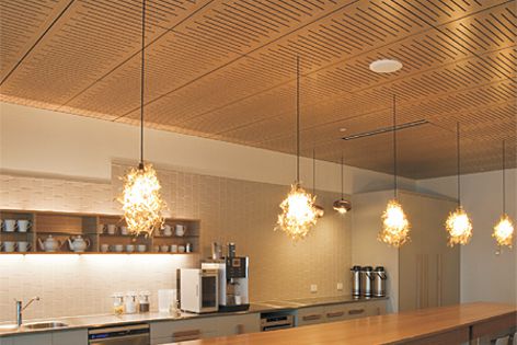 Floating ceilings can be quickly and easily installed using Supatile 10 accessible ceiling panels.