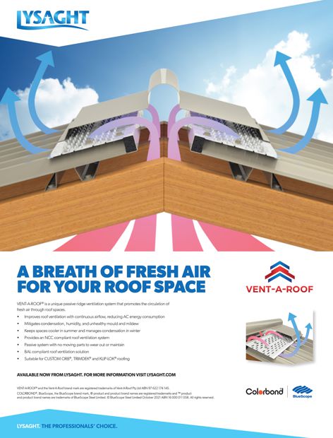 A breath of fresh air for your roof space