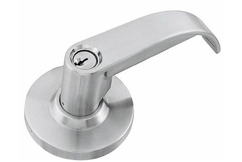 The Legge G2 Sparta lever features strong lines and a satin chrome finish.