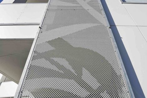 These Pic-Perf panels belong to Locker Group’s range of perforated metal and woven wire mesh panels.